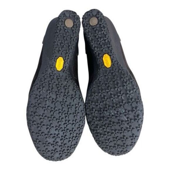 MERRELL PETUNIA Shoes Size 9 Floral Brown Suede Slip On Leather Wedge Heels - Picture 9 of 11